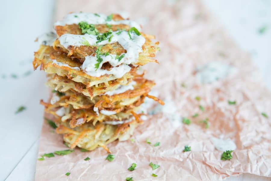 Easy Vegan Hash Browns With Caper Mayo