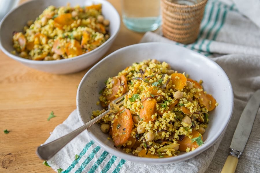 Vegan Spiced Carrot Salad with Millet