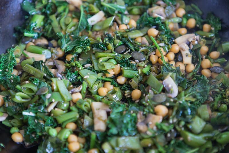 Sauted vegetables with chickpeas