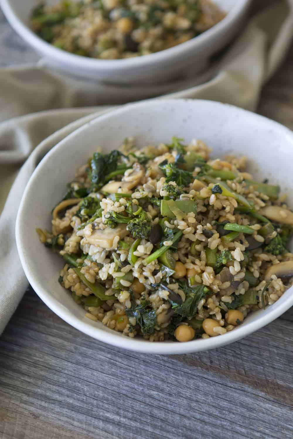 20 minute green with brown rice