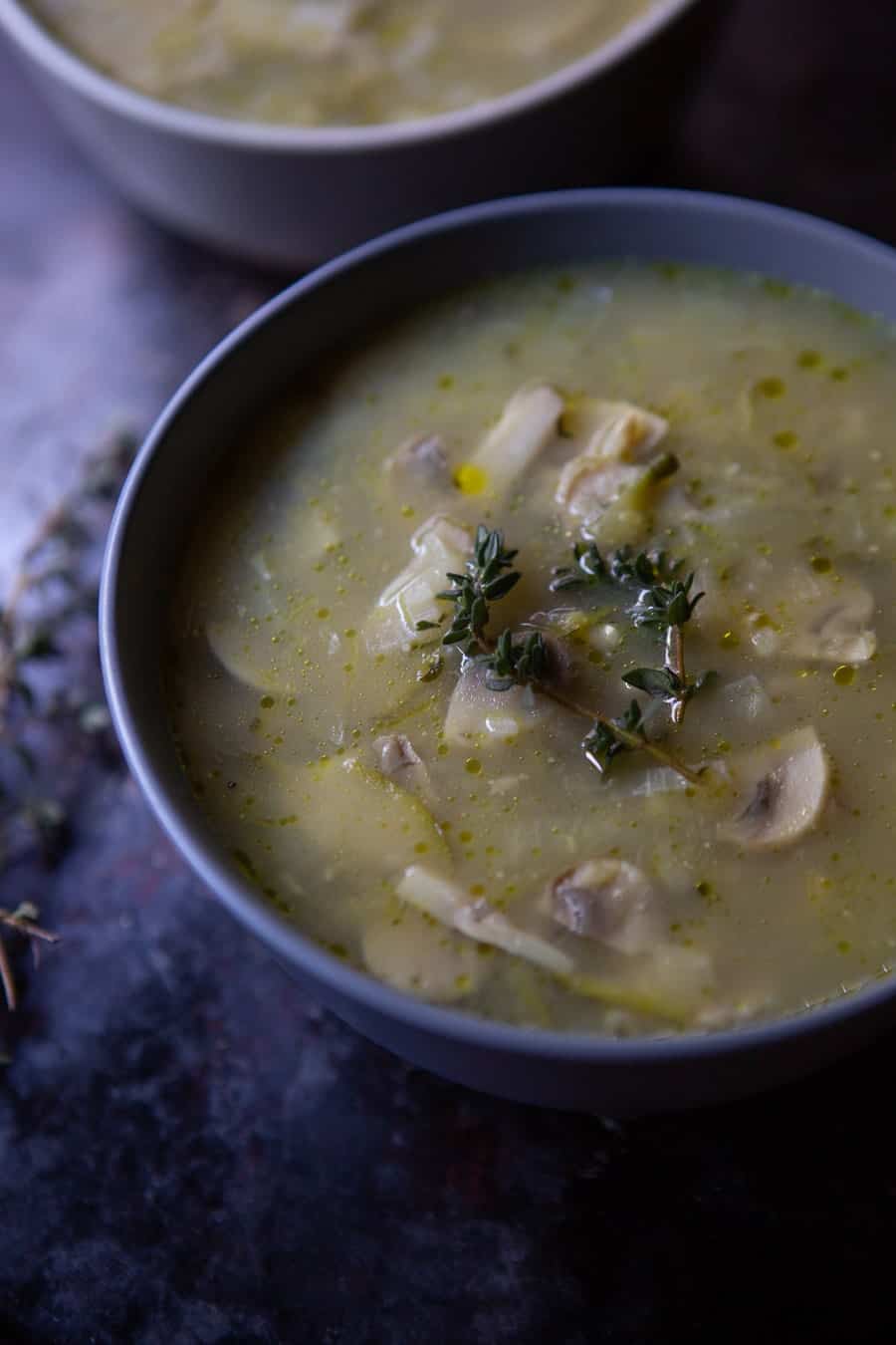 Mushroom and Thyme Soup 