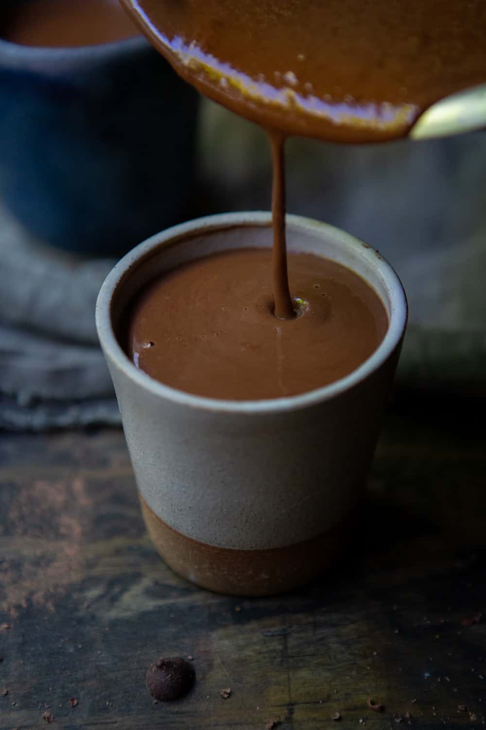 Pouring Vegan Hot Chocolate