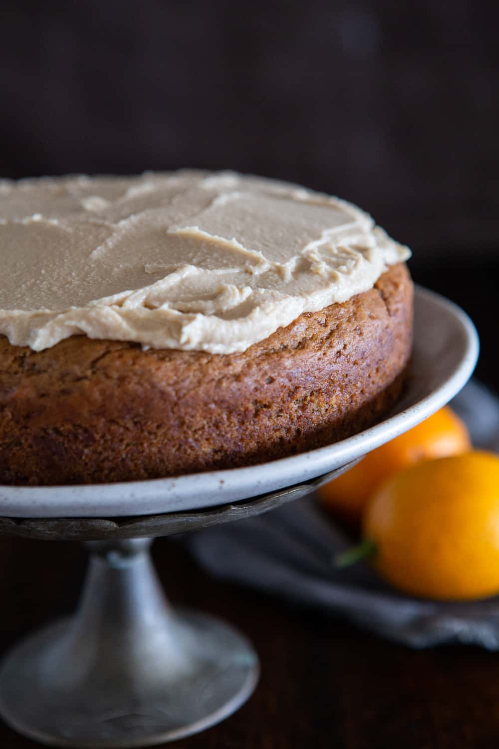 Cream Cheese Frosting spread on top of the cake