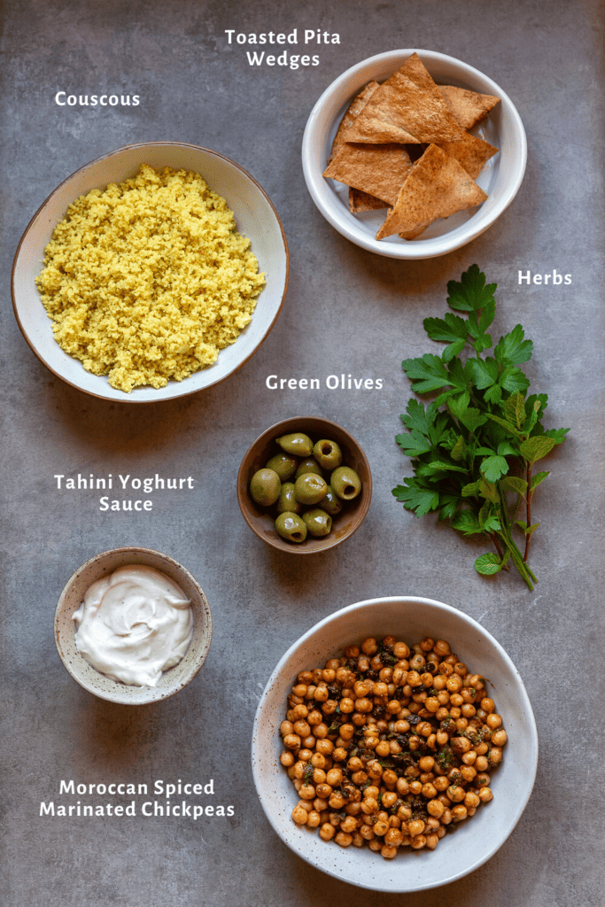 Moroccan Spiced Chickpea Bowl ingredients